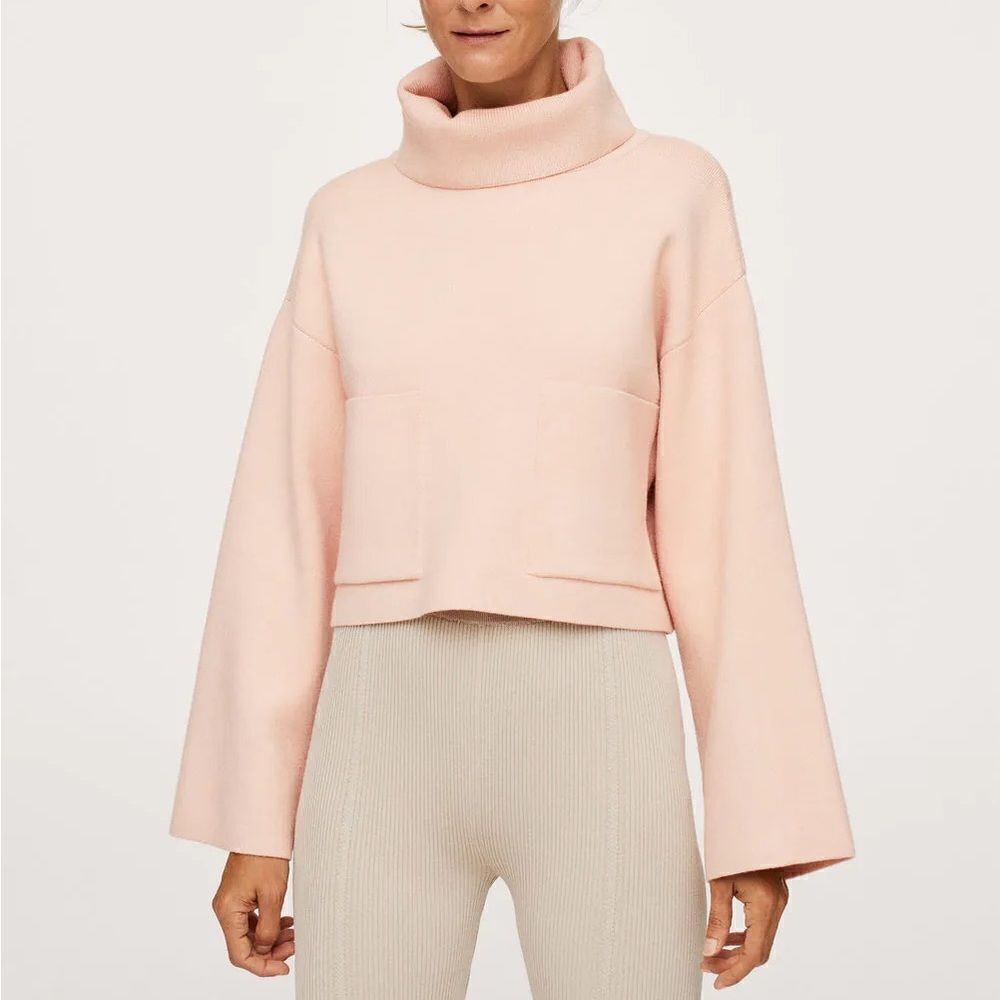Mango Funnel Neck Sweater New